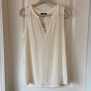 Express Cream colored v neck top